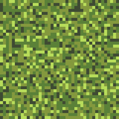 Seamless woodland green digital pixel military fashion camouflage pattern vector