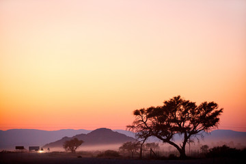 Fototapeta na wymiar Sunrise at Sesriem Namibia