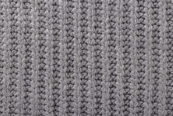 Grey knitted plaid texture