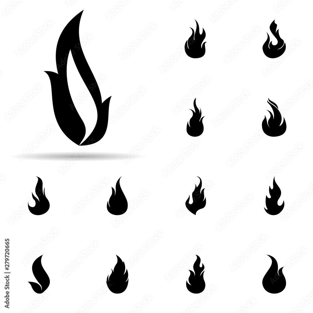 Poster fire, flame icon. universal set of fire for website design and development, app development