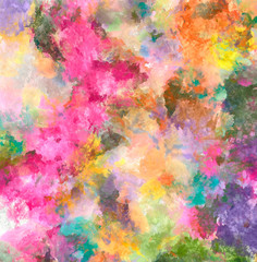 Fashion oil painting style abstract texture background, messy strokes and splashes on canvas