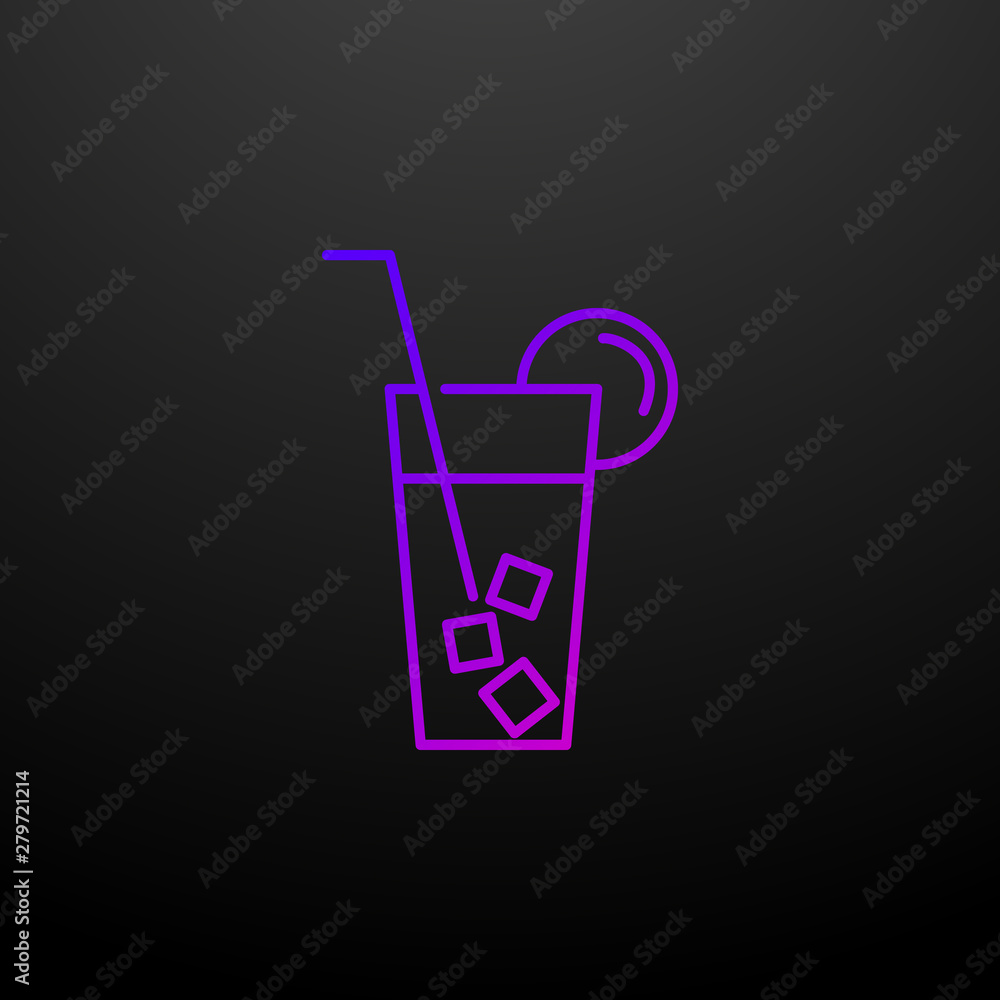 Poster cold drink nolan icon. elements of food and drink set. simple icon for websites, web design, mobile 