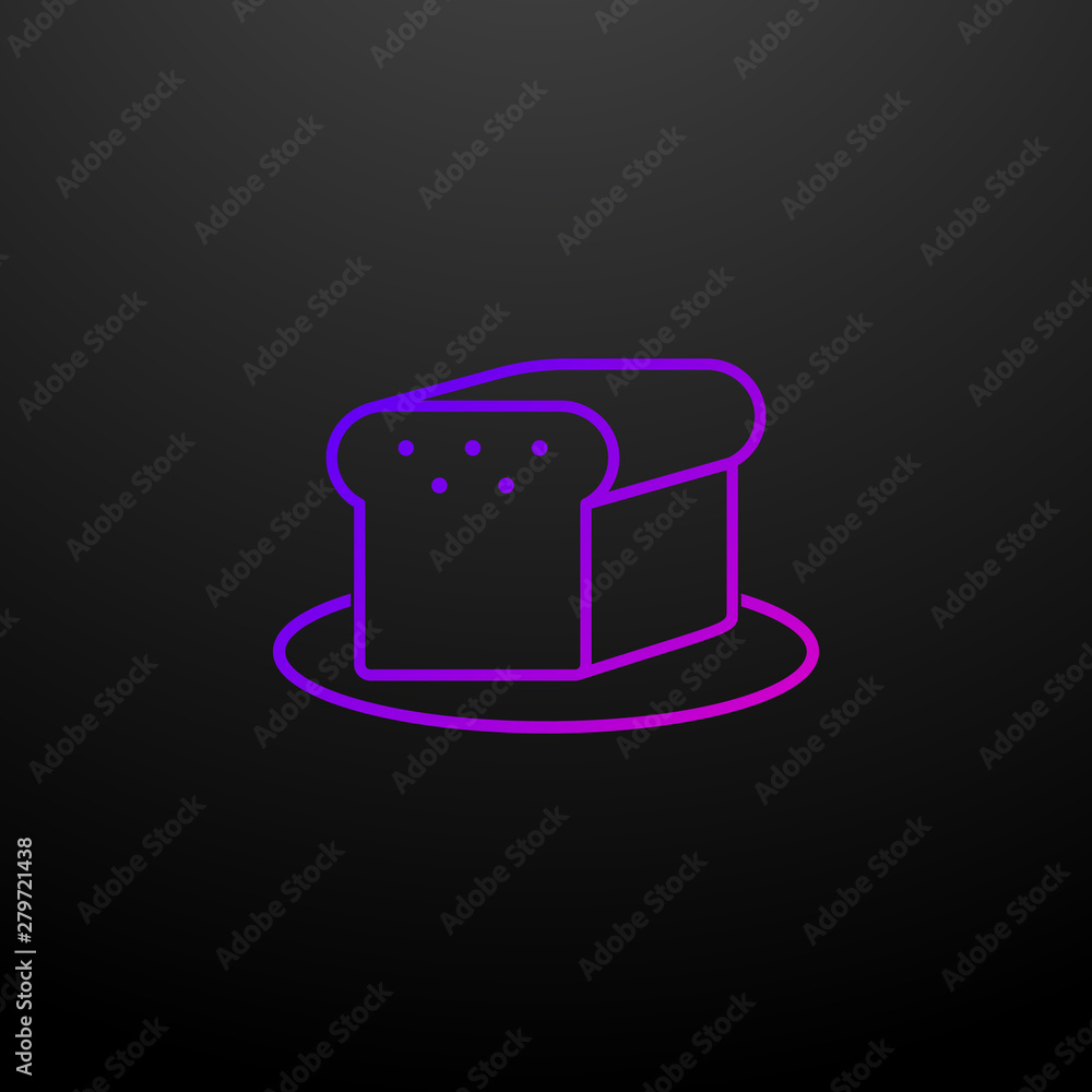 Poster bread nolan icon. elements of food and drink set. simple icon for websites, web design, mobile app, 
