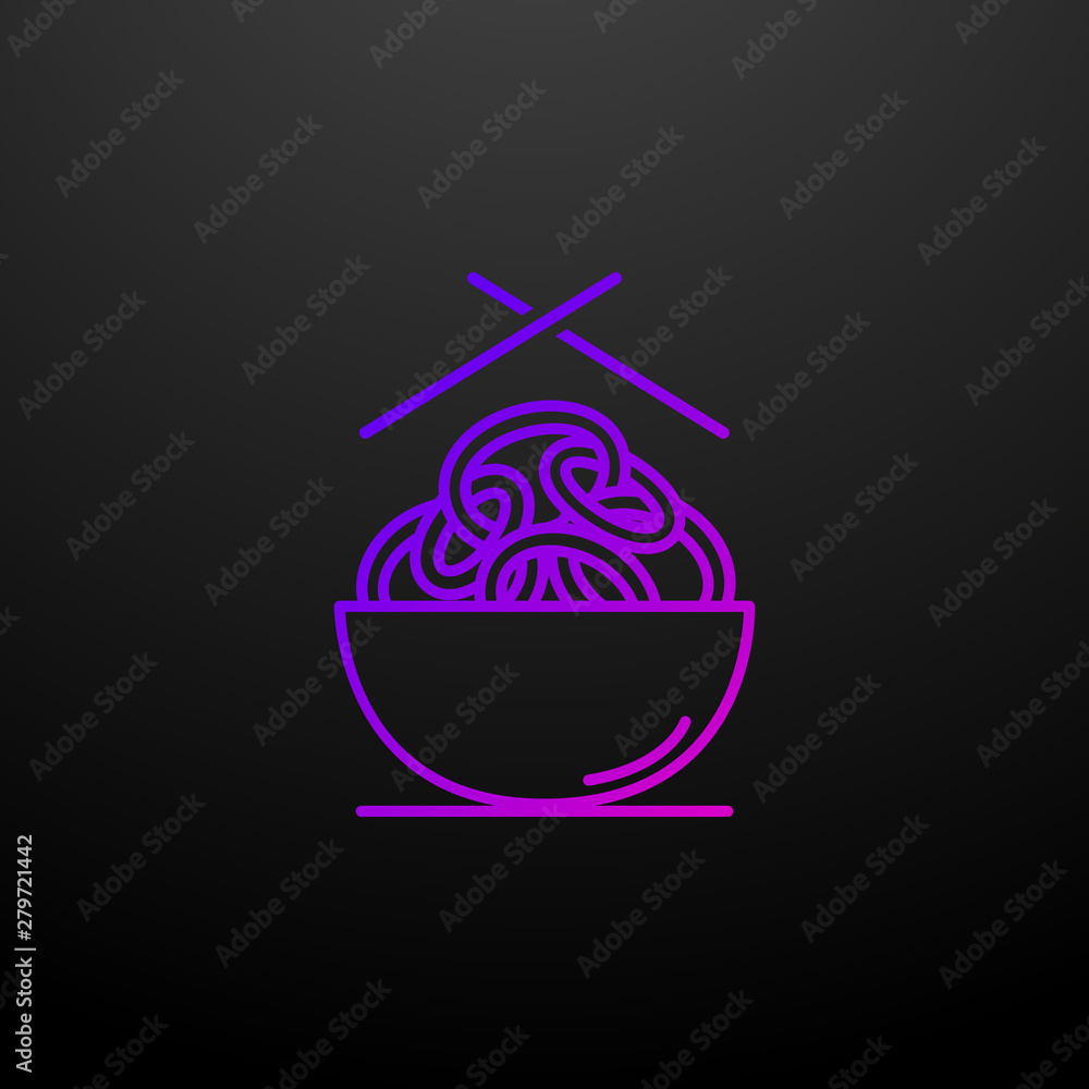Poster noodles nolan icon. elements of food and drink set. simple icon for websites, web design, mobile app