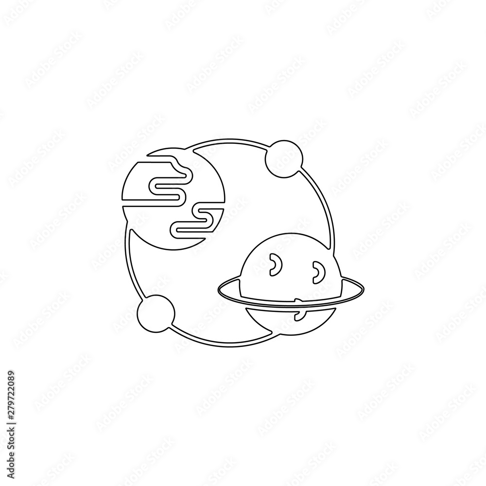 Poster astronomy, earth icon. element of genetics and bioenginnering for mobile concept and web apps icon. 