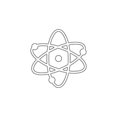 atom, atomic icon. Element of genetics and bioenginnering for mobile concept and web apps icon. Outline, thin line icon for website design and development, app development