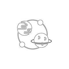 astronomy, earth icon. Element of genetics and bioenginnering for mobile concept and web apps icon. Outline, thin line icon for website design and development, app development