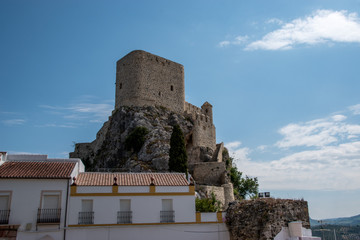 Castillo de Olvera, a Moorish signal station on a strategic rocky outcrop in Spain and was built as one of a series of signal stations by using flashes of light from one hilltop tower to another.