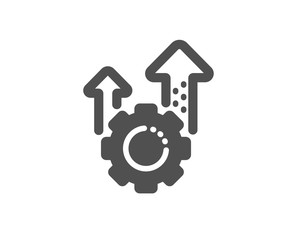 Settings cogwheel sign. Seo gear icon. Traffic management symbol. Classic flat style. Simple seo gear icon. Vector