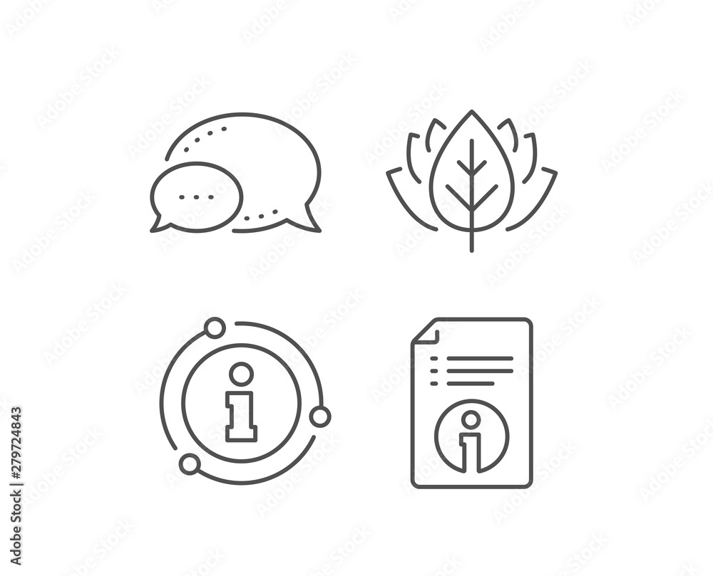 Poster technical information line icon. chat bubble, info sign elements. instruction sign. linear technical