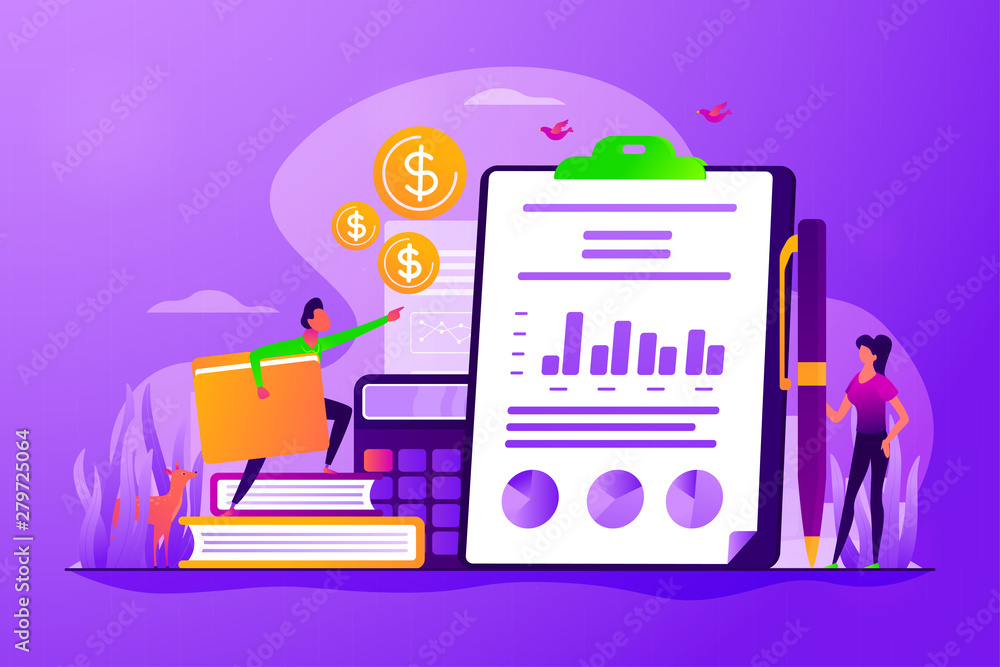 Poster financial analysis, business plan. profit and loss report. cash flow statement. income statement, co