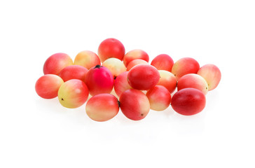 Fresh Carunda on white background