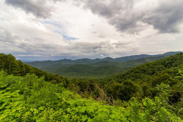 Fototapeta premium view of mountains