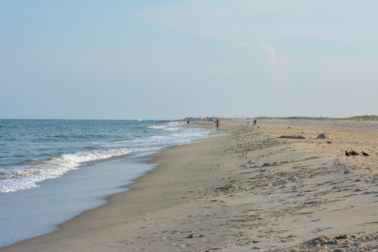 Assateague Island National Seashore beach on the eastern shore of Virginia