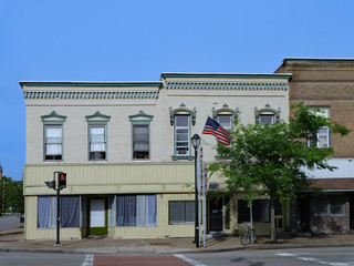old fashioned American small town main street architecture