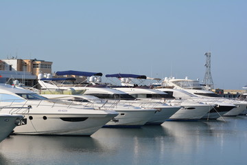 yachts in harbor