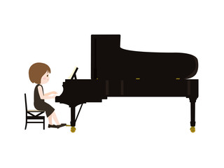 ピアノのを弾く子供2