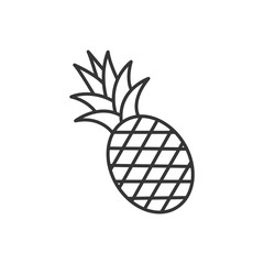 Tropic fruit Pineapple icon template color editable. Pineapple symbol vector sign isolated on white background. Simple logo vector illustration for graphic and web design.