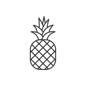 Tropic fruit Pineapple icon template color editable. Pineapple symbol vector sign isolated on white background. Simple logo vector illustration for graphic and web design.