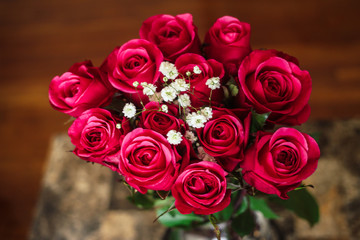 Bouquet of red roses