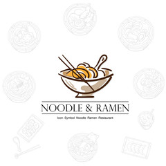 noodle ramen icon logo graphic restaurant