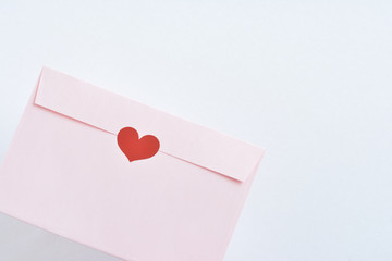 Pink envelope with heart