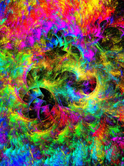 rainbow abstract fractal background 3d rendering illustration