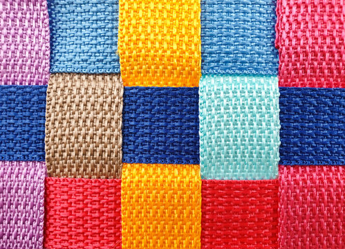 Colorful Woven Nylon Texture Background