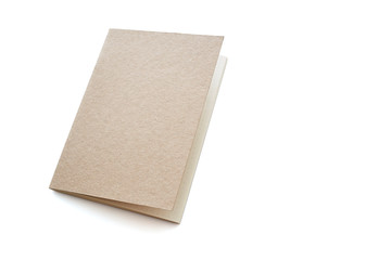 Blank notebook on a white background