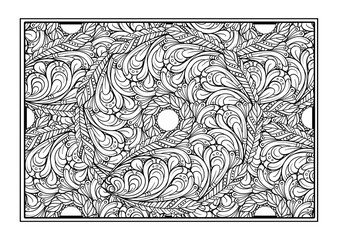 Vector abstract pattern page for antistress coloring