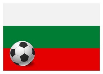 Bulgaria flag and soccer ball