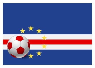 Cape Verde flag and soccer ball