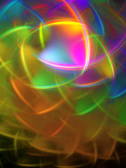 rainbow abstract fractal background 3d rendering illustration