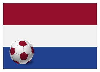 netherlands flag and soccer ball