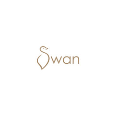 swan bird abstract icon vector logo