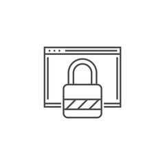 Web Security Line Icon