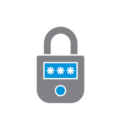 Smart lock icon on background for graphic and web design. Simple illustration. Internet concept symbol for website button or mobile app.