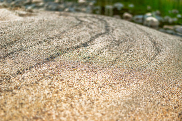Sediment of Coarse Sand Deposited at a River Bank.