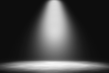 White spotlight on stage entertainment background. - obrazy, fototapety, plakaty