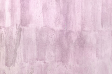 Pink Painted Decorative Wall Texture Background. Old Uneven Scratched Cement Surface. Pastel Colored Backdrop with Scratch and Crack. Artistic Textured Wallpaper Pattern for Design