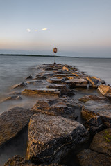 sunset time at sibbald point beach Ontario Canada