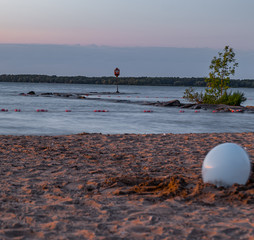 sunset time at sibbald point beach Ontario Canada
