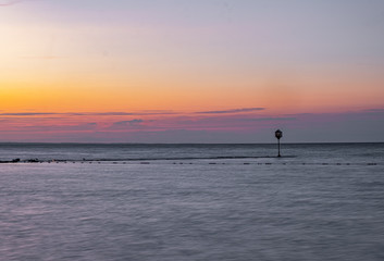 sunset time at sibbald point beach Ontario Canada