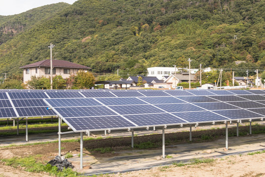 Solar power panels ,Photovoltaic modules for innovation green energy for life