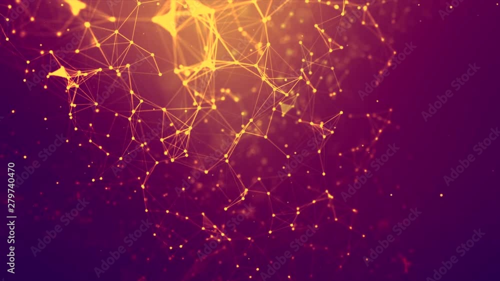 Poster abstract background futuristic dot point and connection line for network cyber technology concept wi