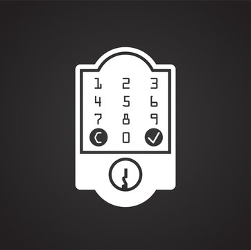 Smart lock icon on background for graphic and web design. Simple illustration. Internet concept symbol for website button or mobile app.