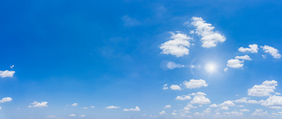 Blue sky and clouds natural background.