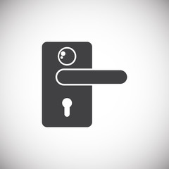 Smart lock icon on background for graphic and web design. Simple illustration. Internet concept symbol for website button or mobile app.