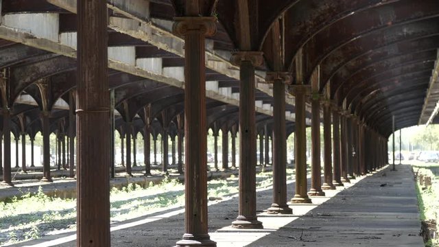 Old abandoned train station day still