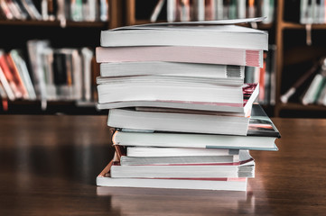 Books on the table